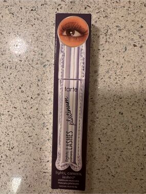 tarte platinum mascara in silver and black packaging New